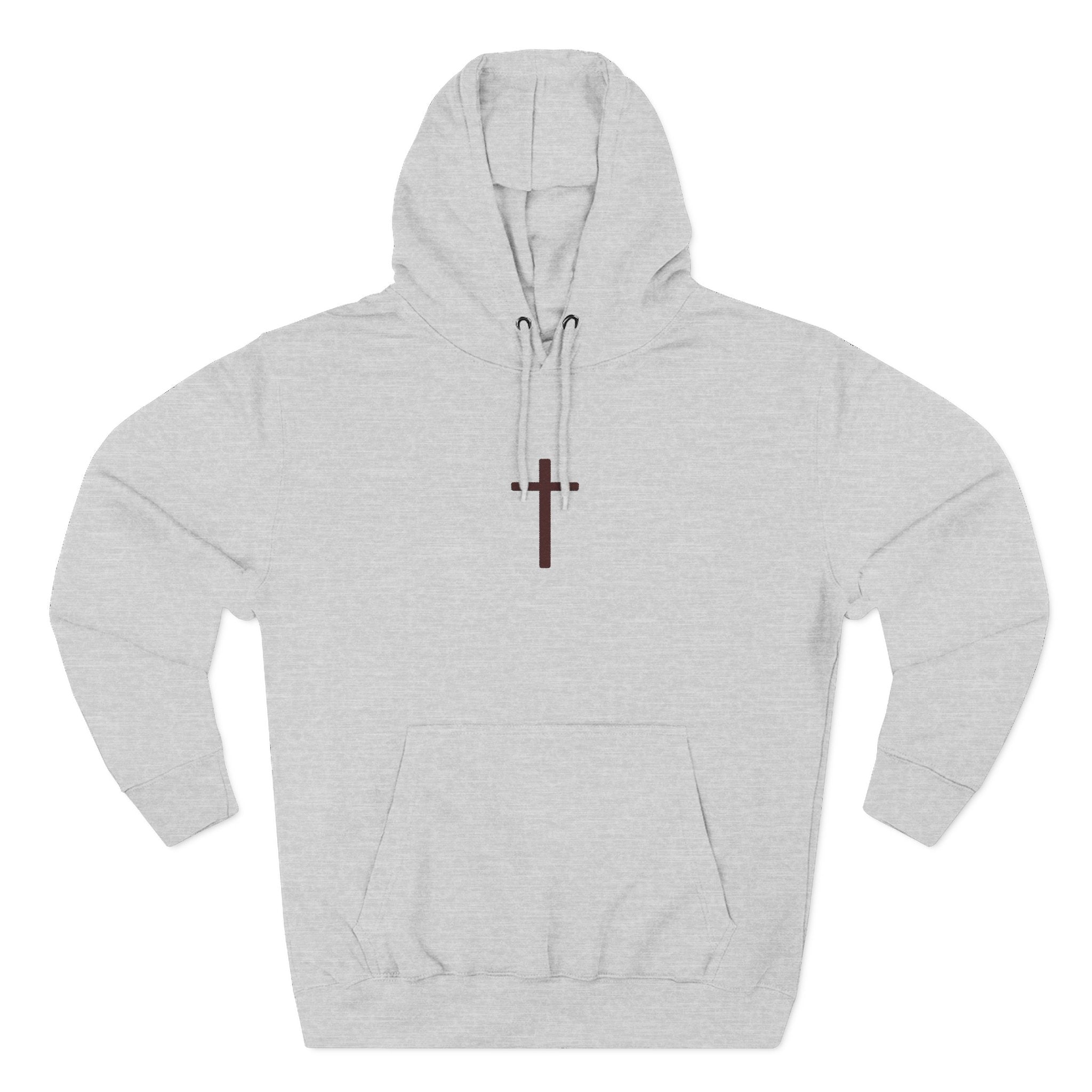 Simple Embroidered Cross Hoodie