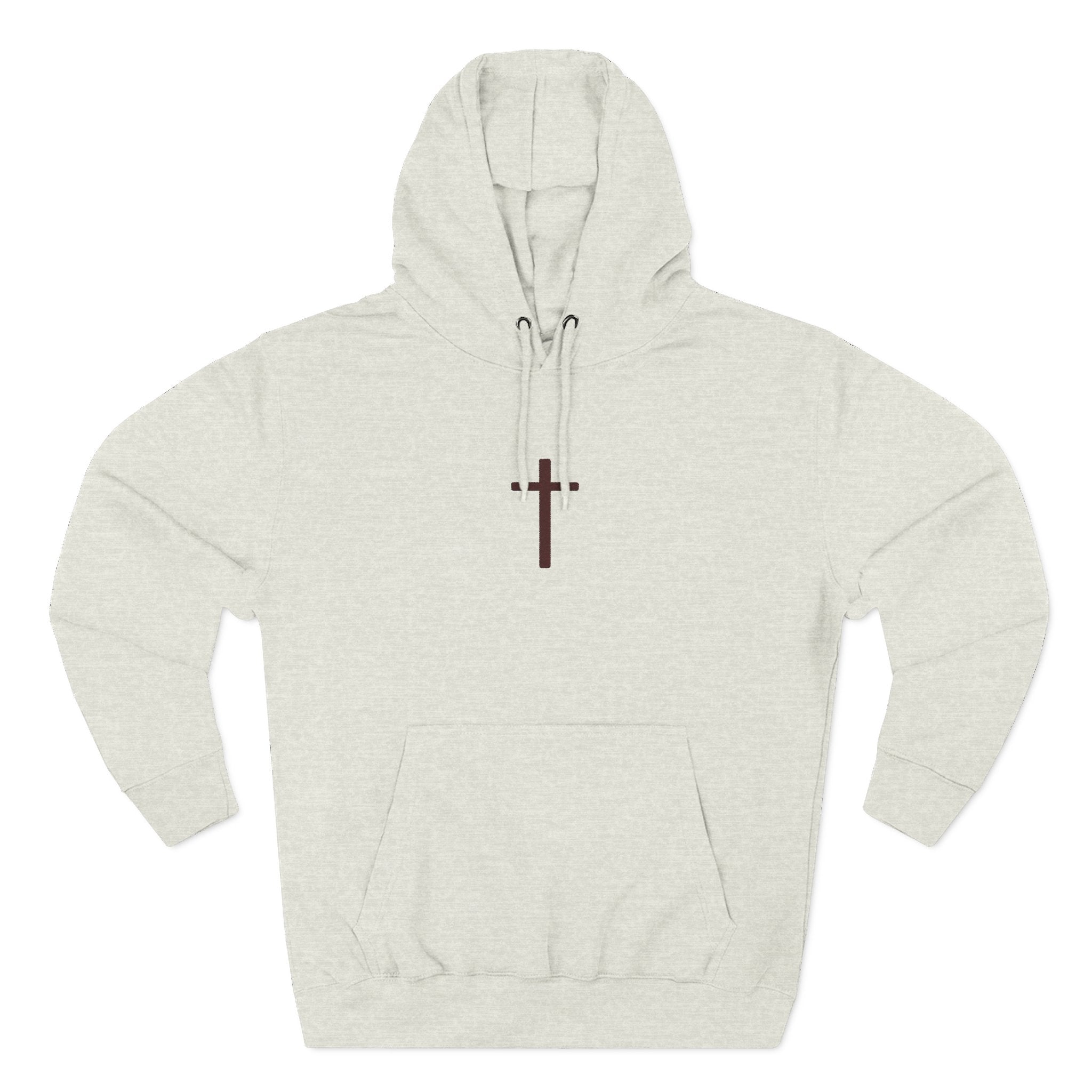 Simple Embroidered Cross Hoodie