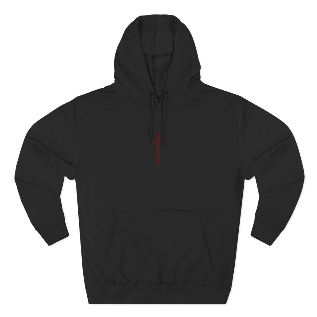 Simple Embroidered Cross Hoodie