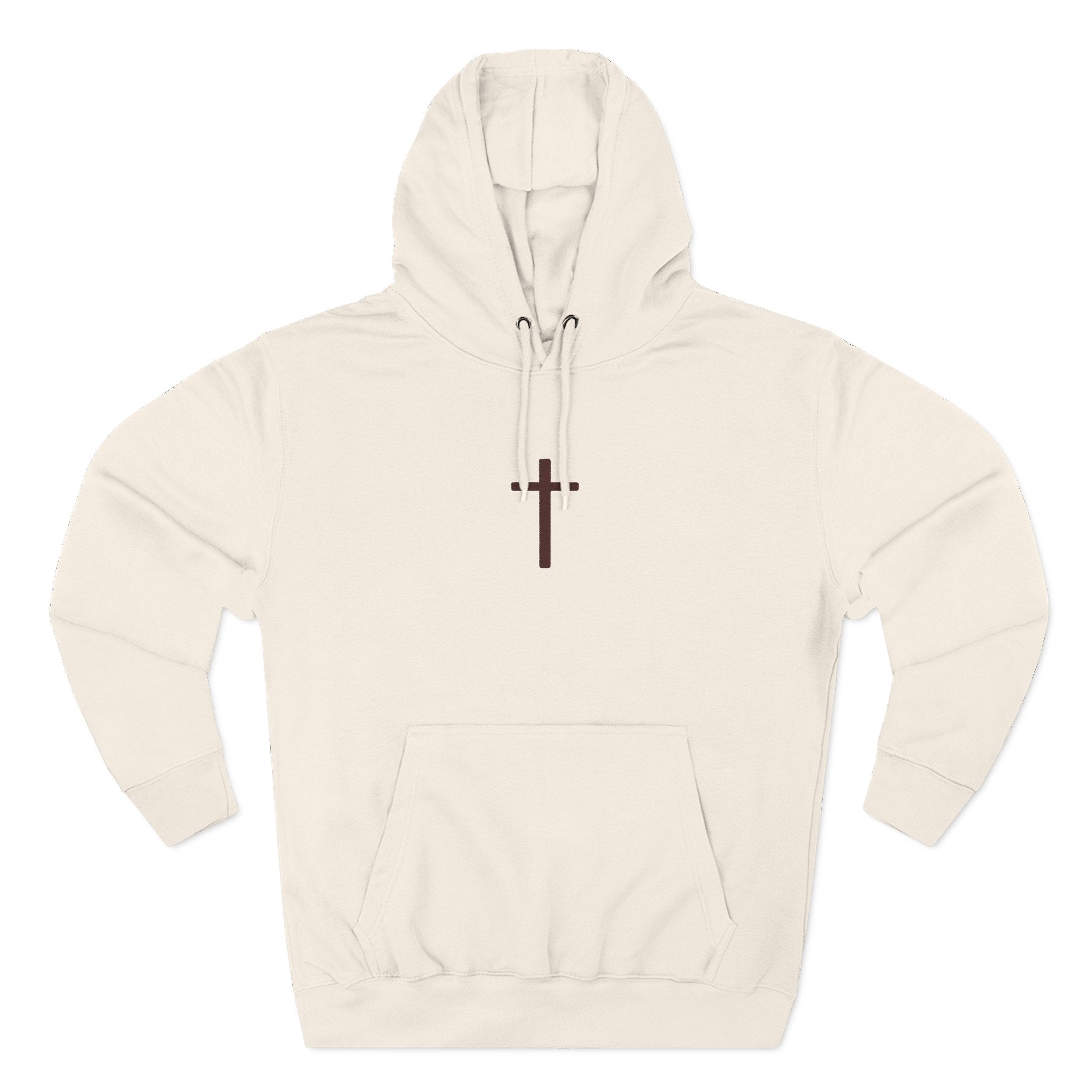 Simple Embroidered Cross Hoodie